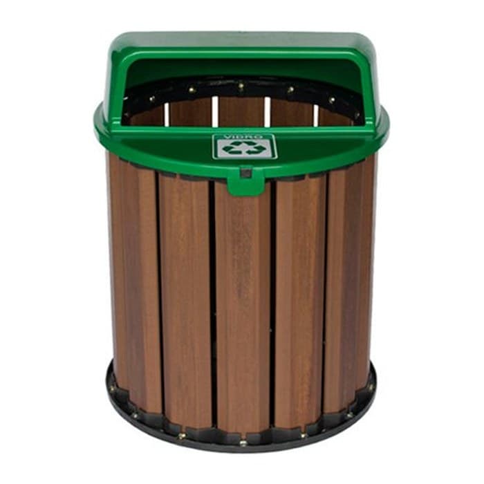 Lixeira seletiva 67 L e 94 L, 67 litros · Verde